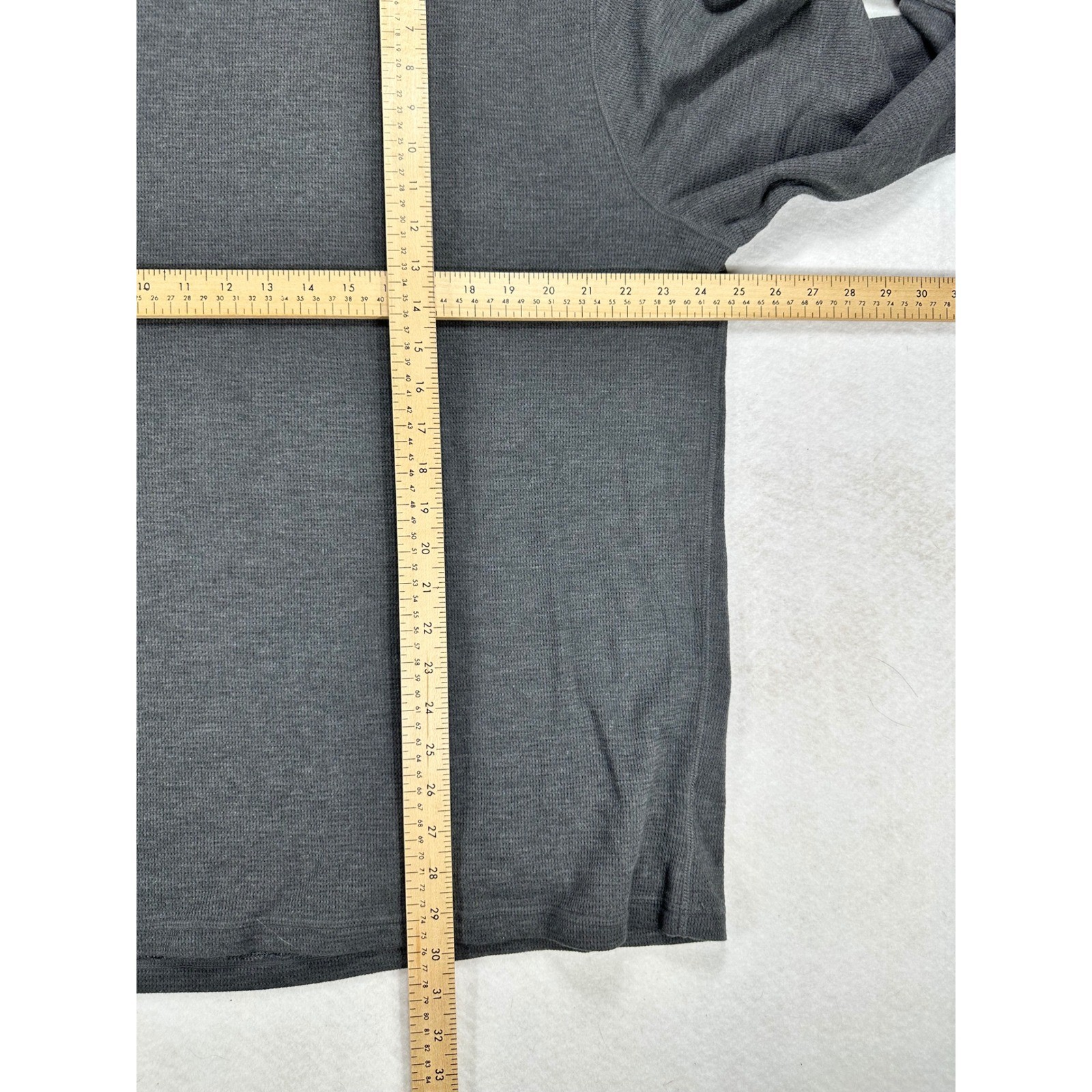 Polo Ralph Lauren Mens 2XL Charcoal Gray Waffle Knit Thermal Long Sleeve Shirt gallery