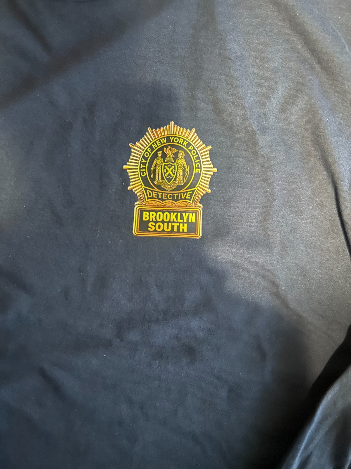 🚨 New York City NYPD DETECTIVE BROOKLYN SOUT XXL Blue GILDEN L/S T SHIRT 💥 gallery