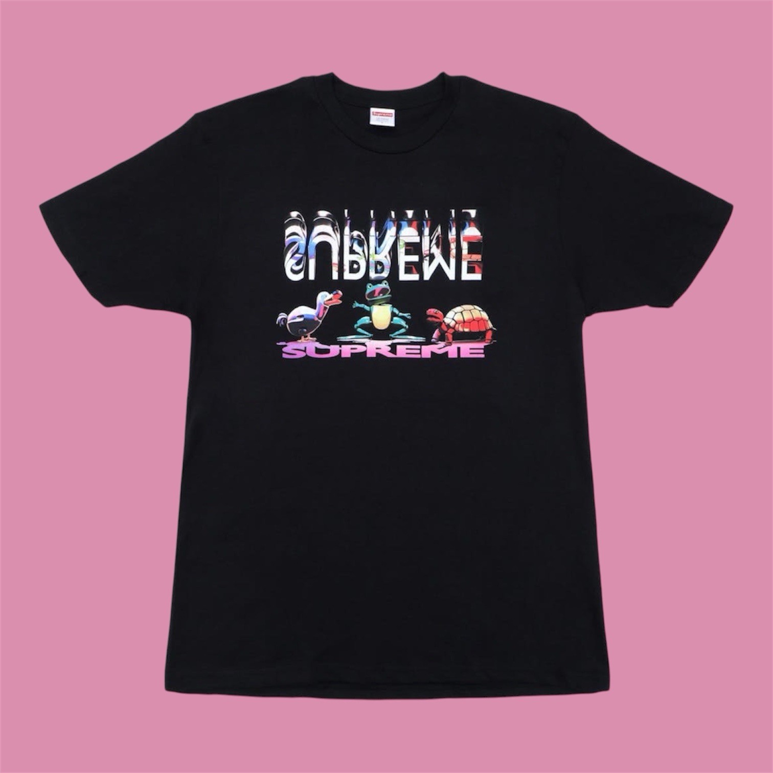 Supreme Fall/Winter 2017 - Animal Friends Black Graphic Tshirt Size Medium gallery