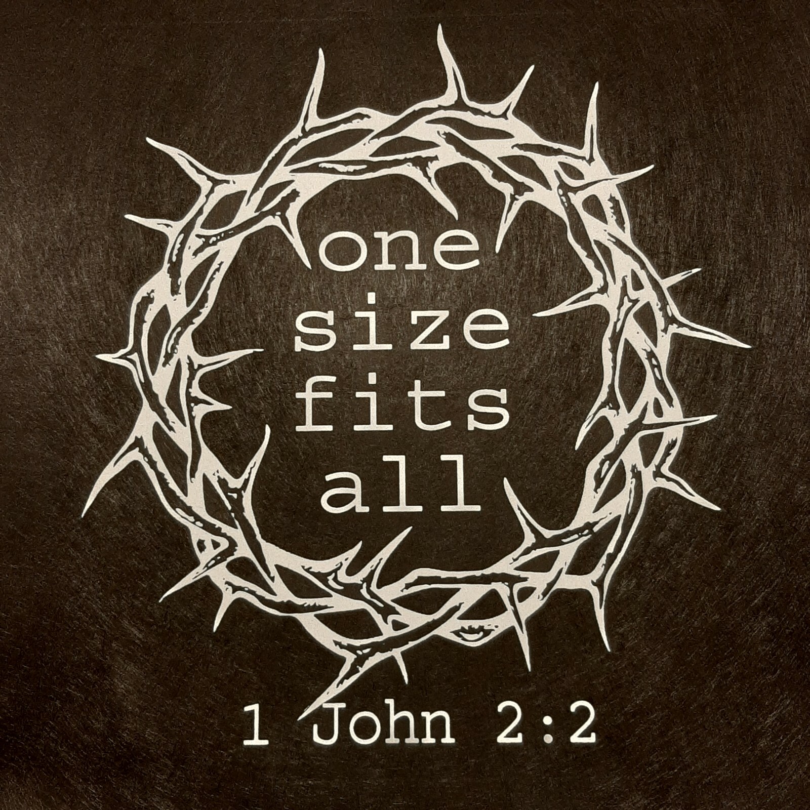 CHRISTIAN OUTFITTERS ONE SIZE FITS ALL CROWN OF THORNS JESUS SHIRT