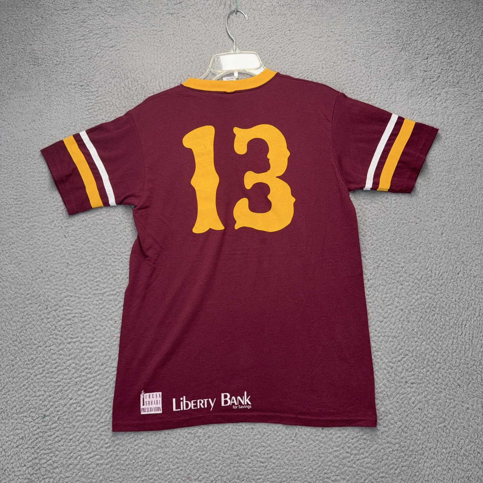 Logan Square Chicago Shirt Mens Medium Red Augusta Sportswear 13 Ringer Jersey gallery