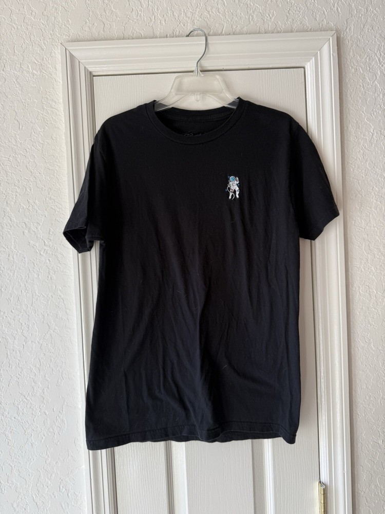 Medium NASA Embroidered Astronaut T Shirt, Black Eighty Eight Brand