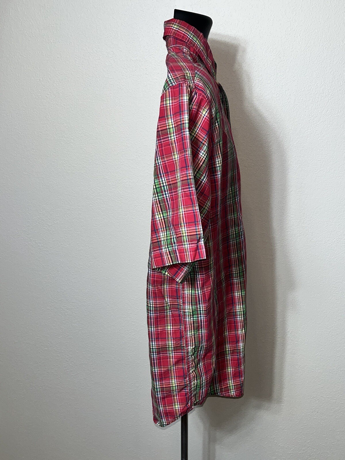 Chaps Easy Care Shirt Men Large L Tartan Plaid Short Sleeve Button gallery