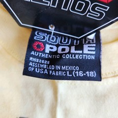 Southpole Yellow Authentic Collection Y2K Streetwear L Crew Neck Graphic T-Shirt