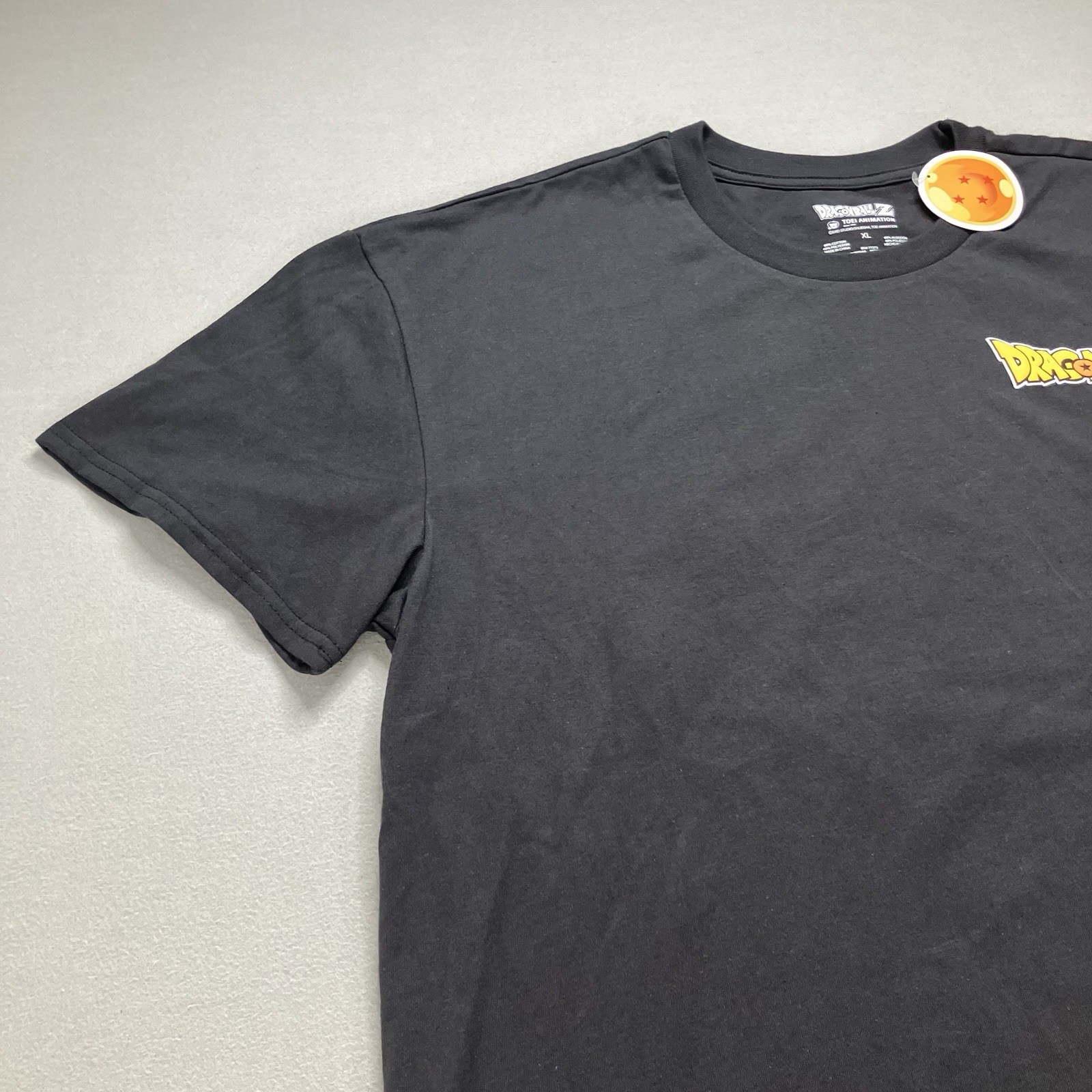 Dragon Ball Z Crew Neck Double Sided Graphic Print T-Shirt Black Men's Size XL gallery