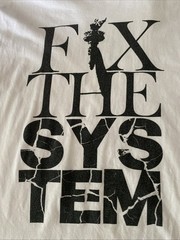 KITH Box Logo Fix The System White Medium T Shirt Justice!