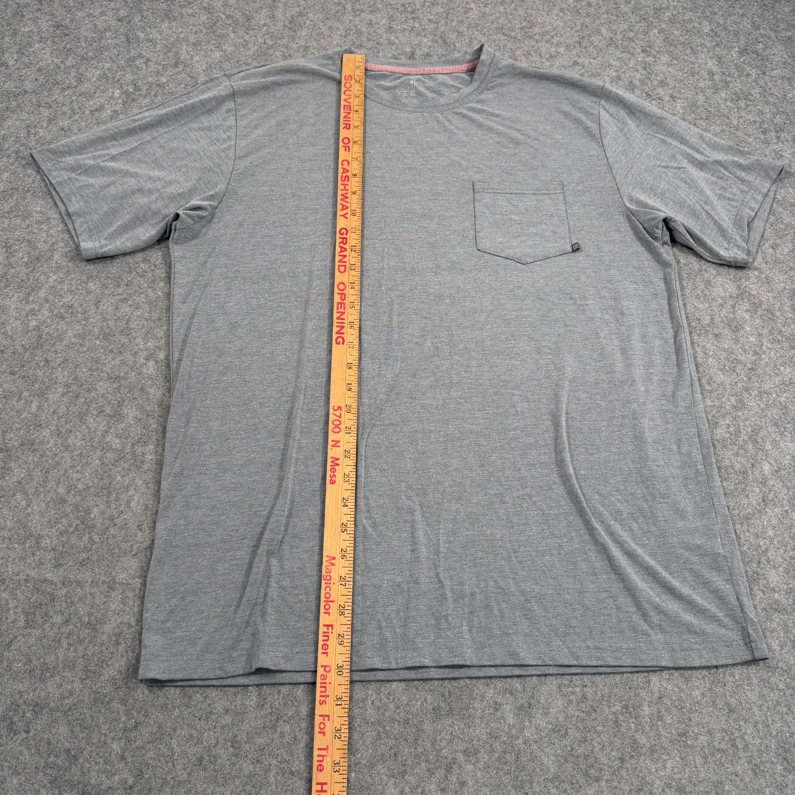 Free Fly Heather Gray Bamboo Short Sleeve Pocket Tee T-Shirt Men's Size XL gallery
