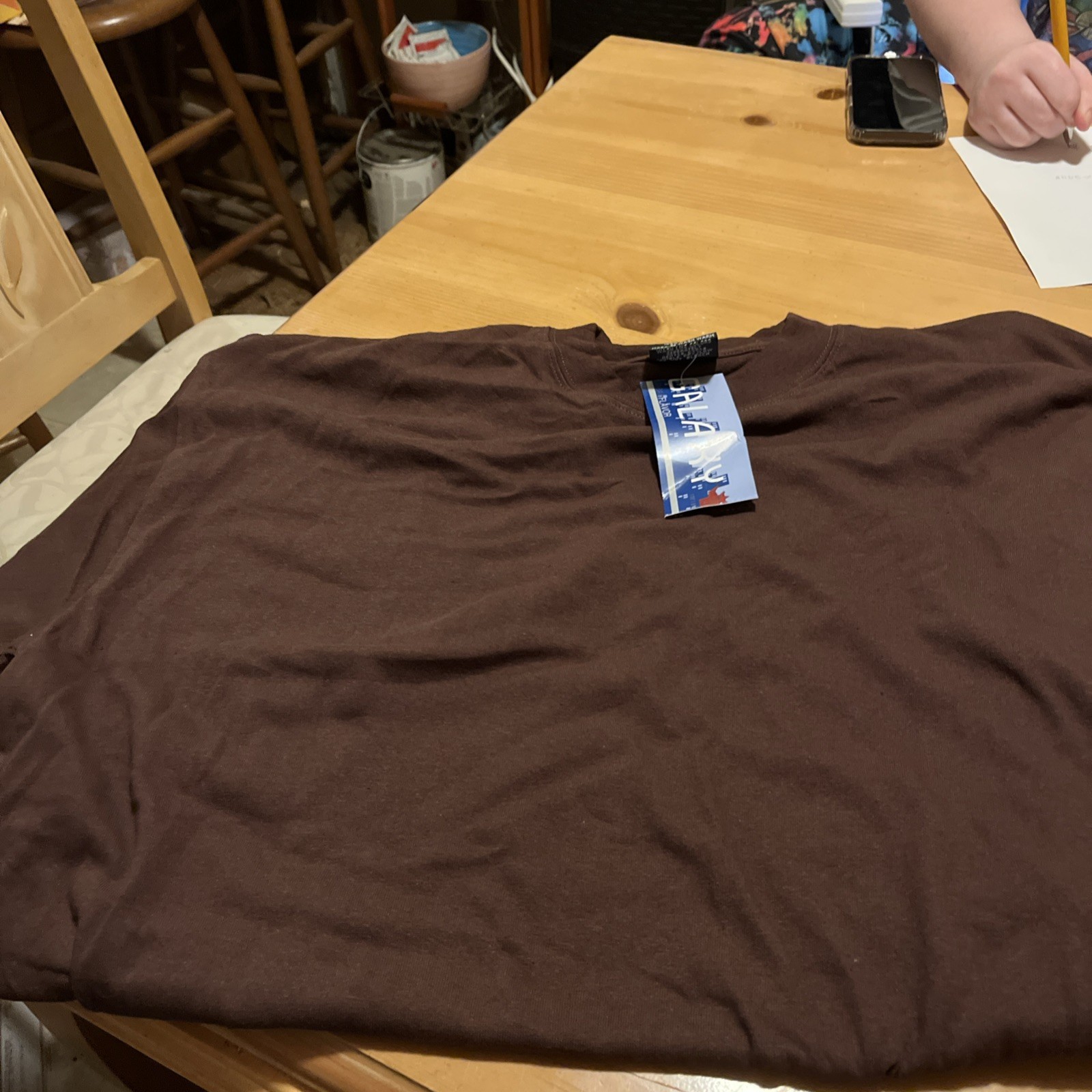 GALAXY mens NWT solid Brown TEE SHIRT Short Sleeve size 2X gallery