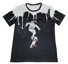 Romwe “Astronaut Skate” Short Sleeve 95% Polyester 5% Spandex Men’s M
