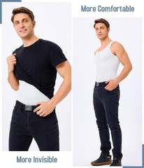 Men’s Compression Body Shaper Slimming Shirt Tummy Control Undershirt Shapewear