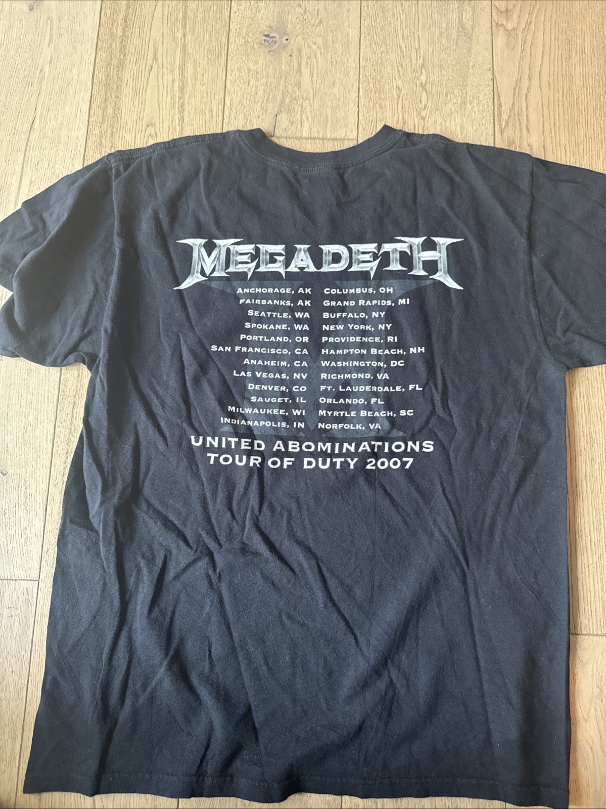 Vtg 2007 Megadeth ‘United Abominations Tour Of Duty’ Large Shirt (no Tag) gallery