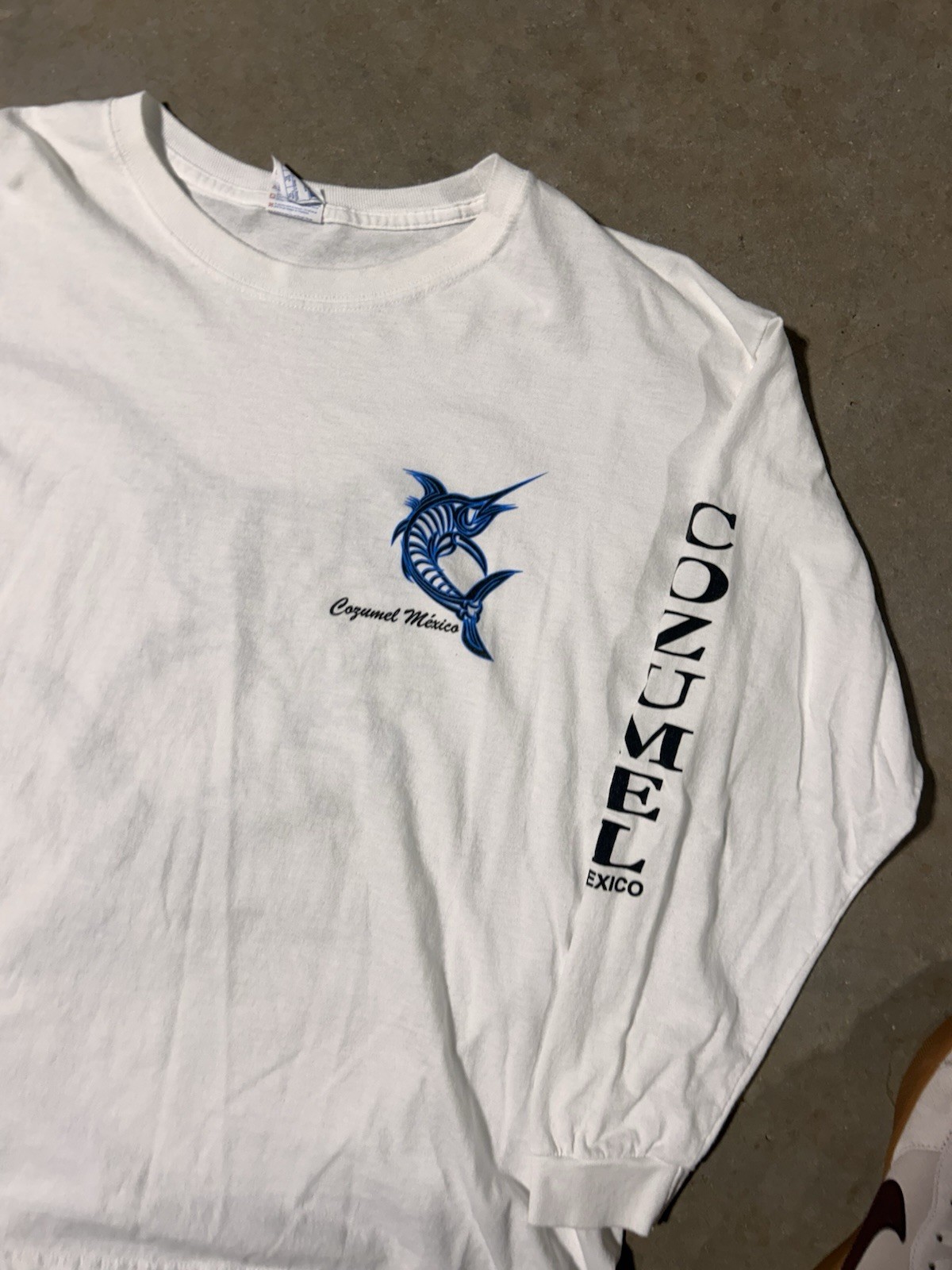 Vintage Cozumel Mexico Marlin Fish Graphic Lone Sleeve Size XL gallery