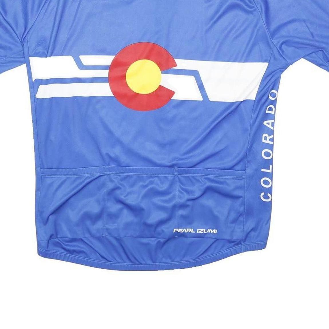 PEARL IZUMI Mens Blue Colorado Cycling Jersey XL Short Sleeve Crew Neck gallery