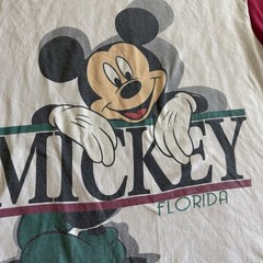 VTG 90’s Mickey Mouse T-Shirt Sz Medium Colorblock Front And Back Print