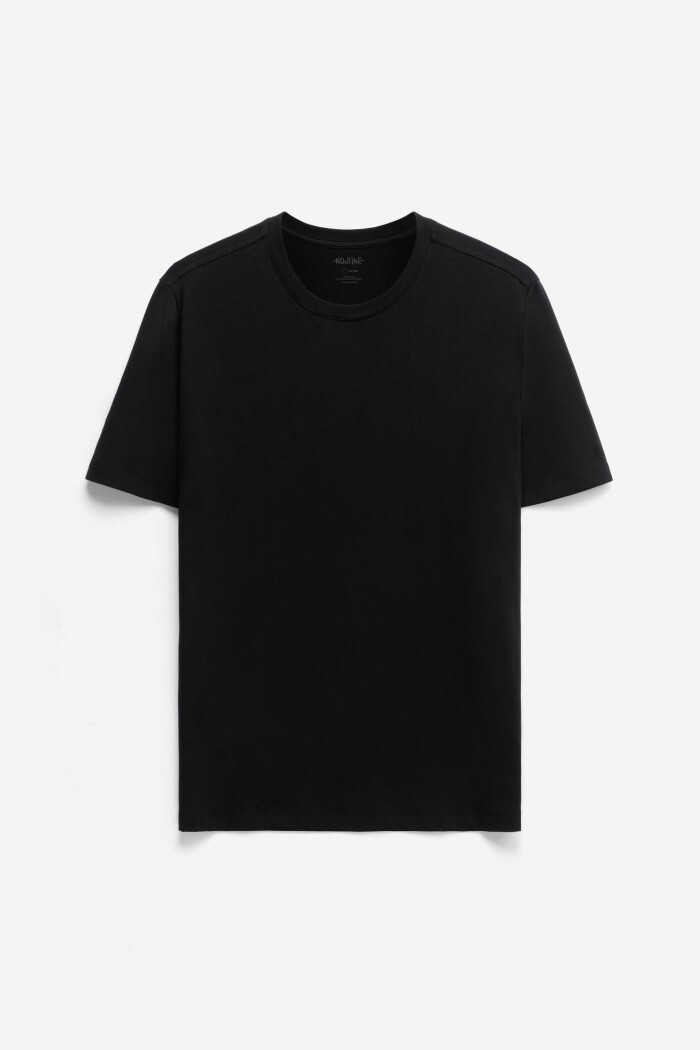 Routine Short Sleeve T-Shirt - Form Fitted - Black - Any Size gallery