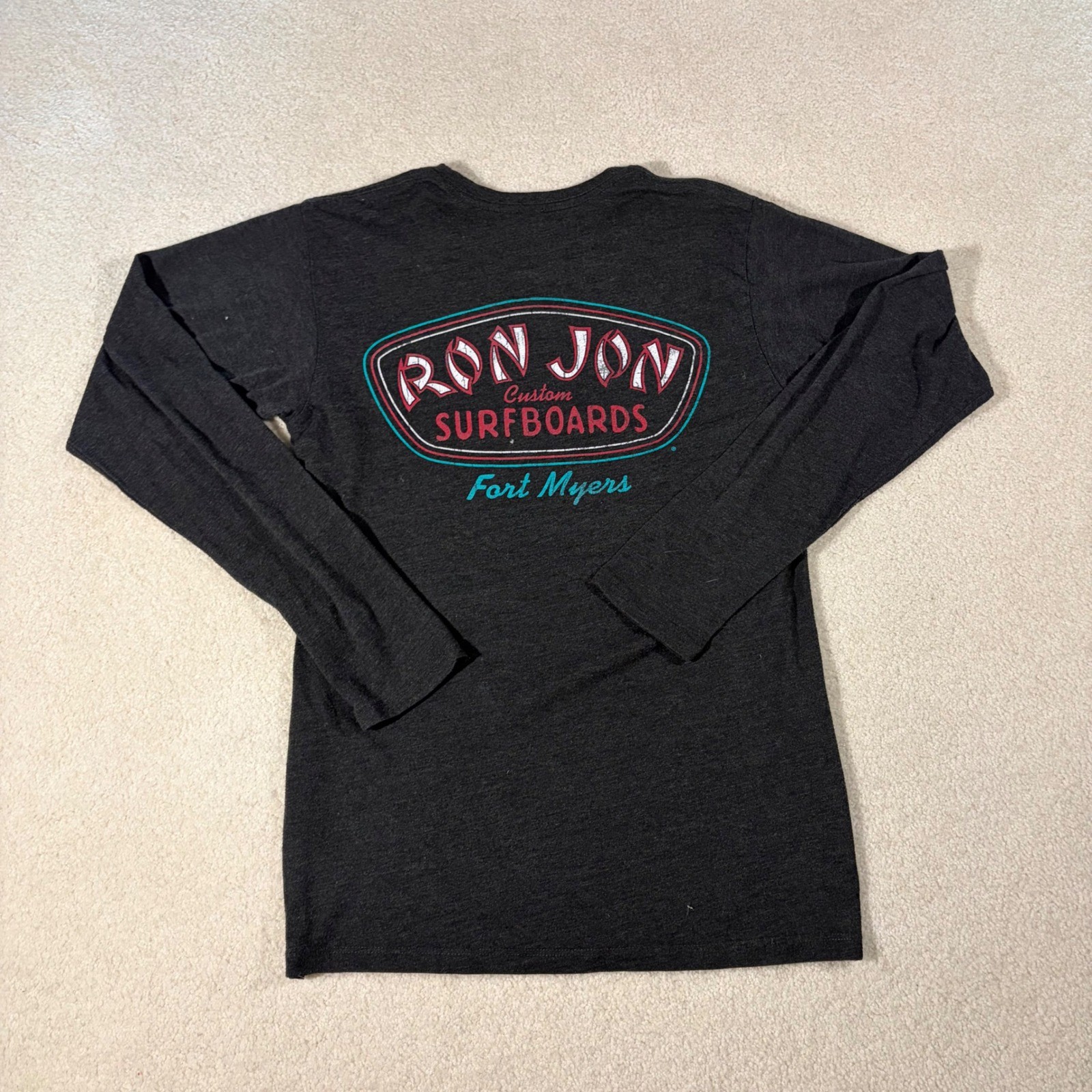 Ron Jon Surf Shop Long Sleeve Shirt Mens Medium Gray Fort Myers Beach Florida gallery