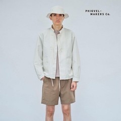 PHIGVEL C/L Stand Collar Jacket 22SS – Size 4 (XL) Natural Color