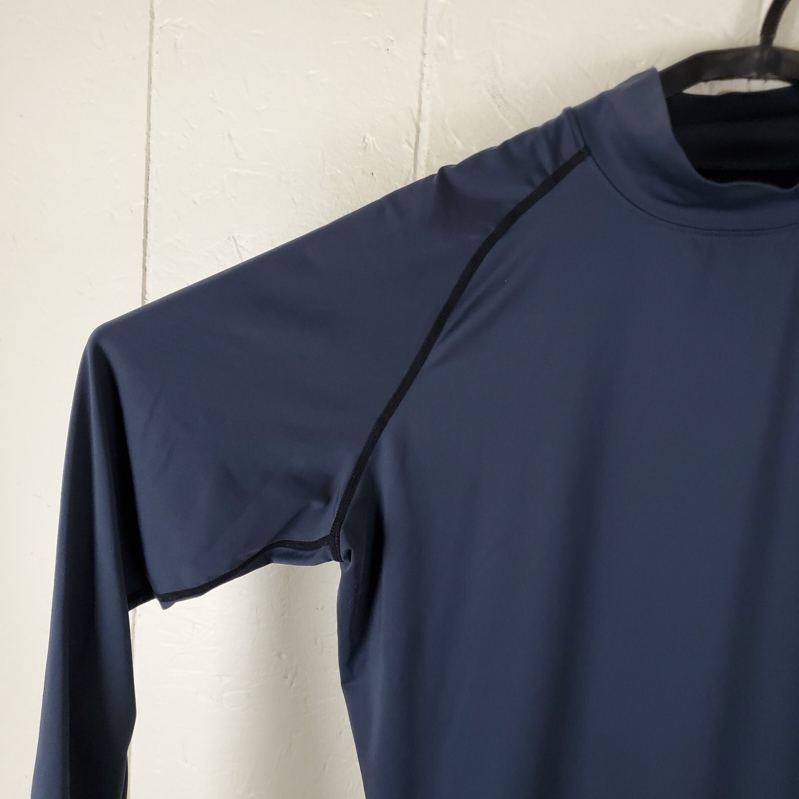 Tesla Shirt Mens Large Gray High Neck Logo Long Sleeve Stretch Pullover gallery