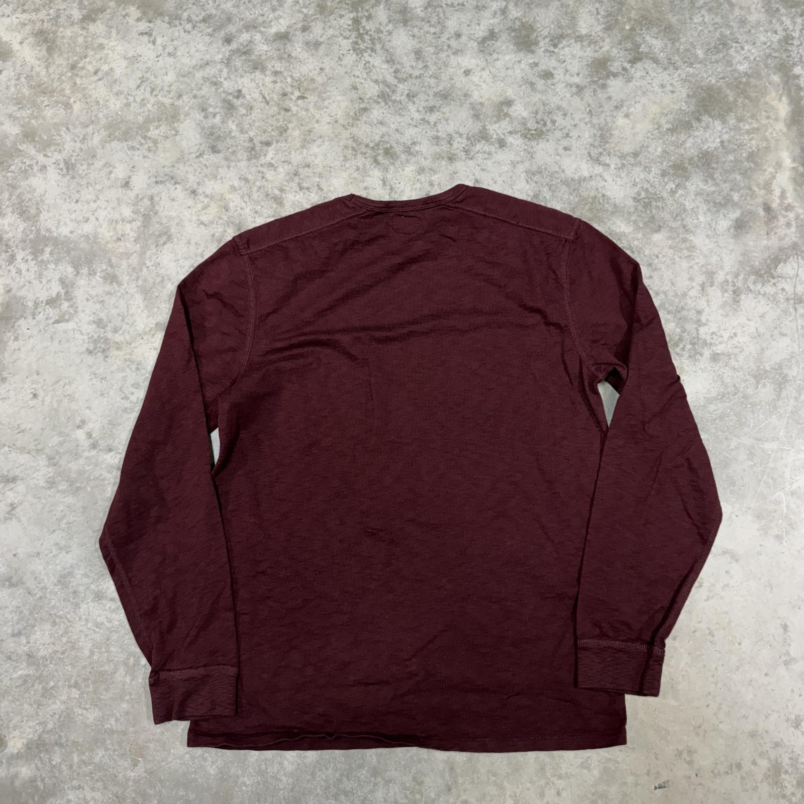 J.Crew Shirt Mens Medium Red Long Sleeve Solid Crewneck Casual Tee Fall Winter gallery