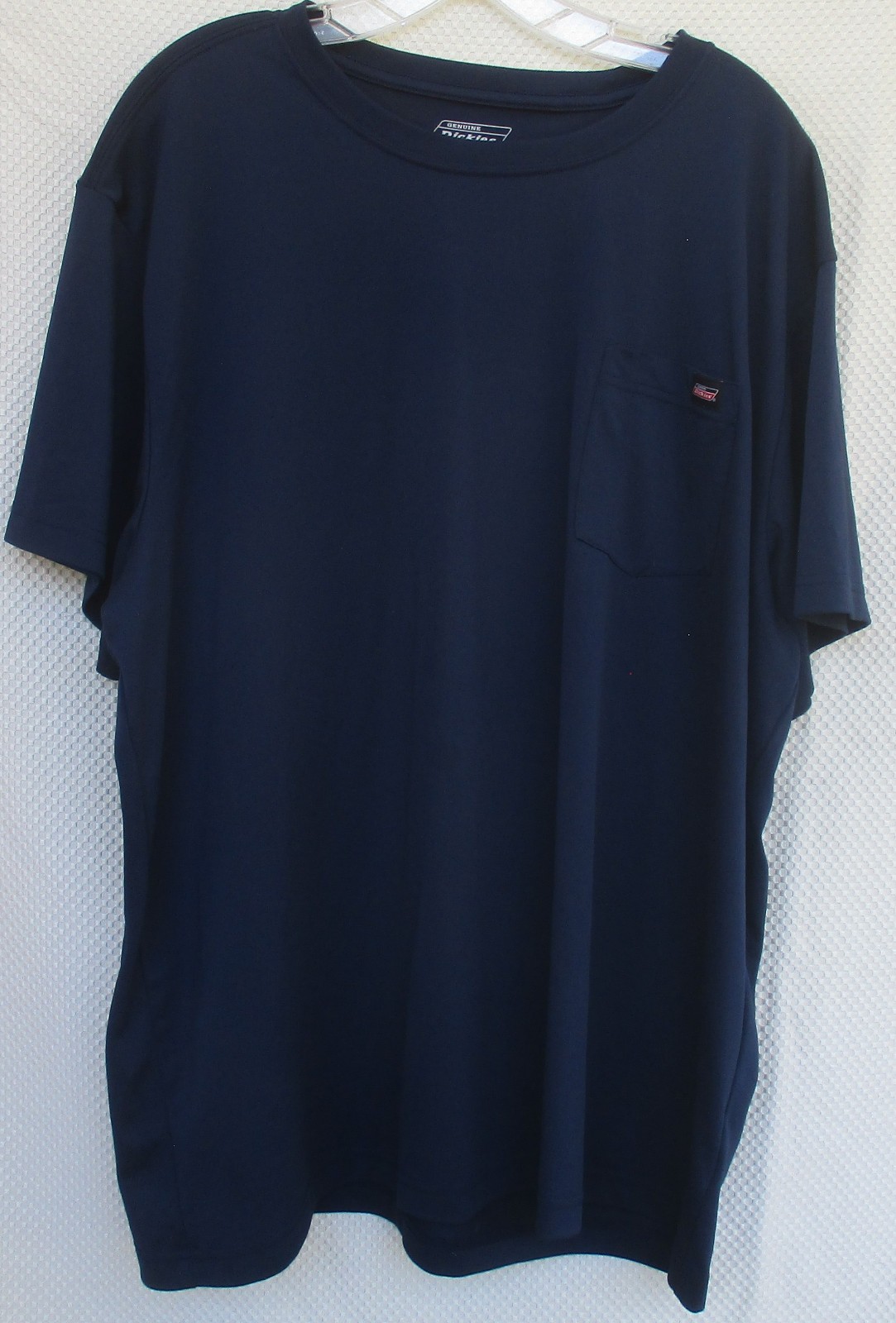 Dickies Genuine Men Blue Logo Pocket Tee – 3XL Short Sleeve 100% Polyester