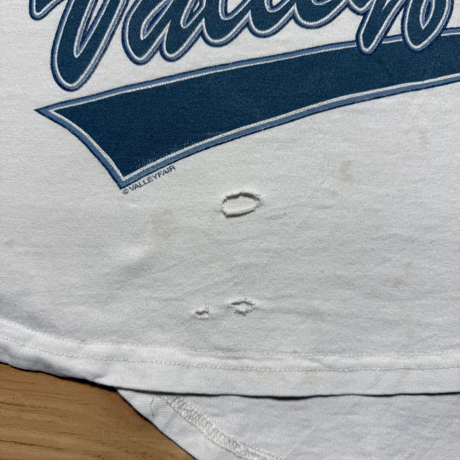 Vintage 90s Valleyfair Baseball Teddy Bear Sports Graphic T-Shirt USA One Size gallery
