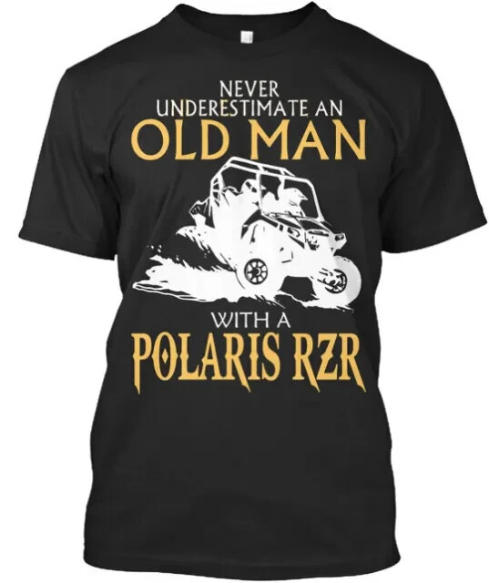 Old Man with a polaris rzr Tee T-Shirt Made in the USA Size S to 5XL gallery
