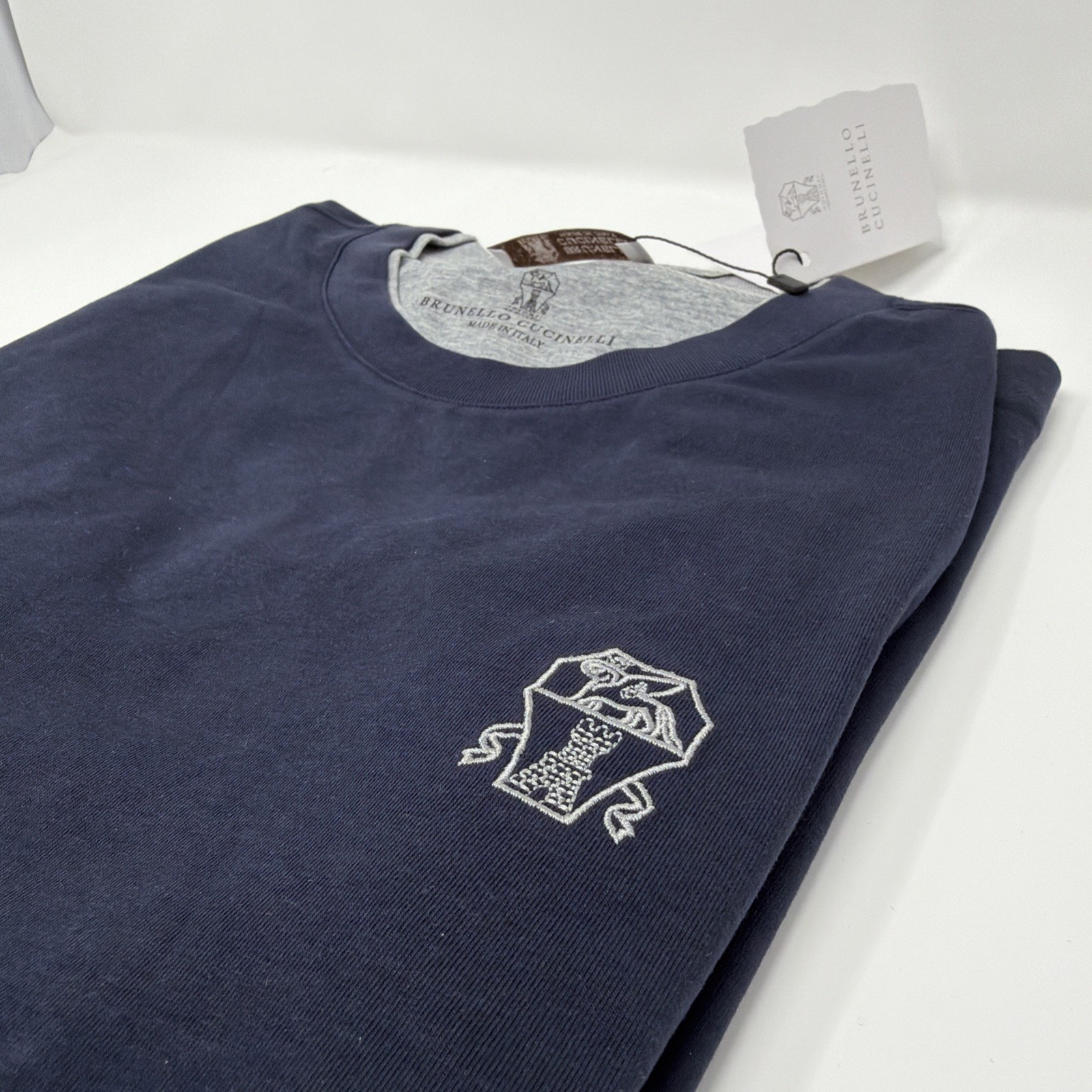 BRUNELLO CUCINELLI Blue /gray Layering T-shirt. Large gallery