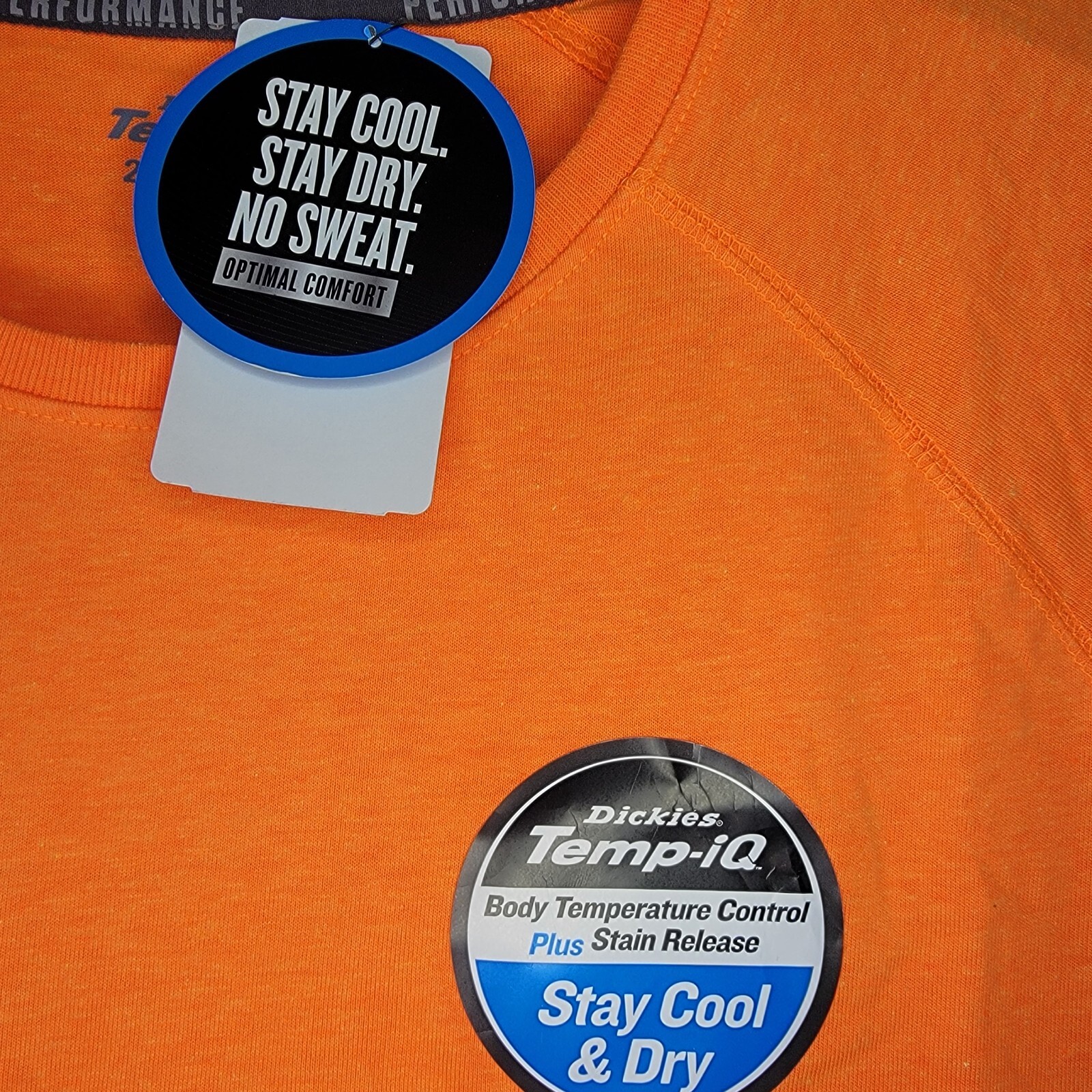 Dickies Shirt Mens 2XL XXL Orange Temp IQ Lightweight Performance Wicking NWT gallery