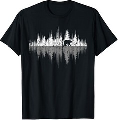 Trees Reflection Wildlife Nature Animal Bear Outdoor Forest T-Shirt