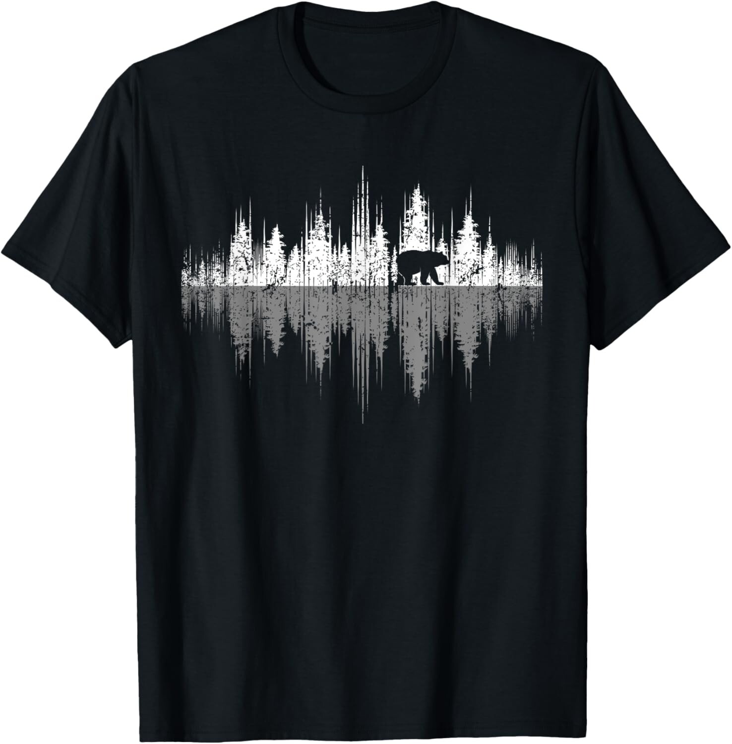 Trees Reflection Wildlife Nature Animal Bear Outdoor Forest T-Shirt