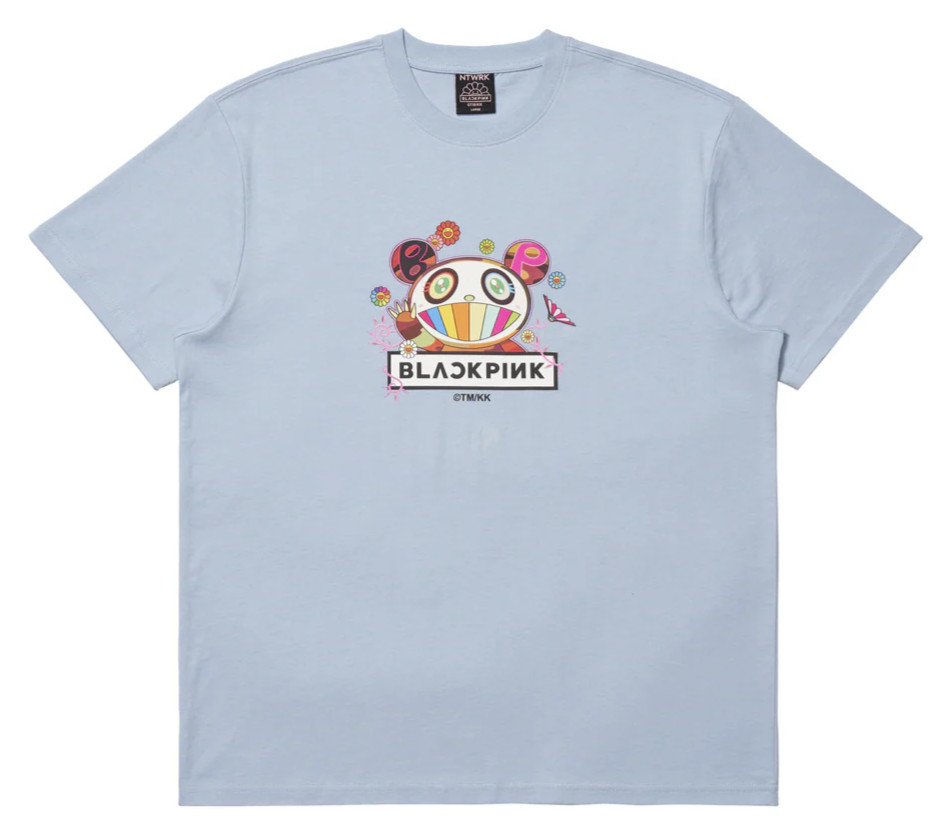 BLACKPINK x Takashi Murakami Flower Tee T-Shirt Ice Blue Unisex - Size XS gallery