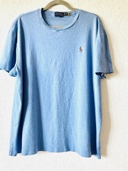 Polo Ralph Lauren Soft Cotton Interlocking Fabric Blue T-Shirt Classic Fit X