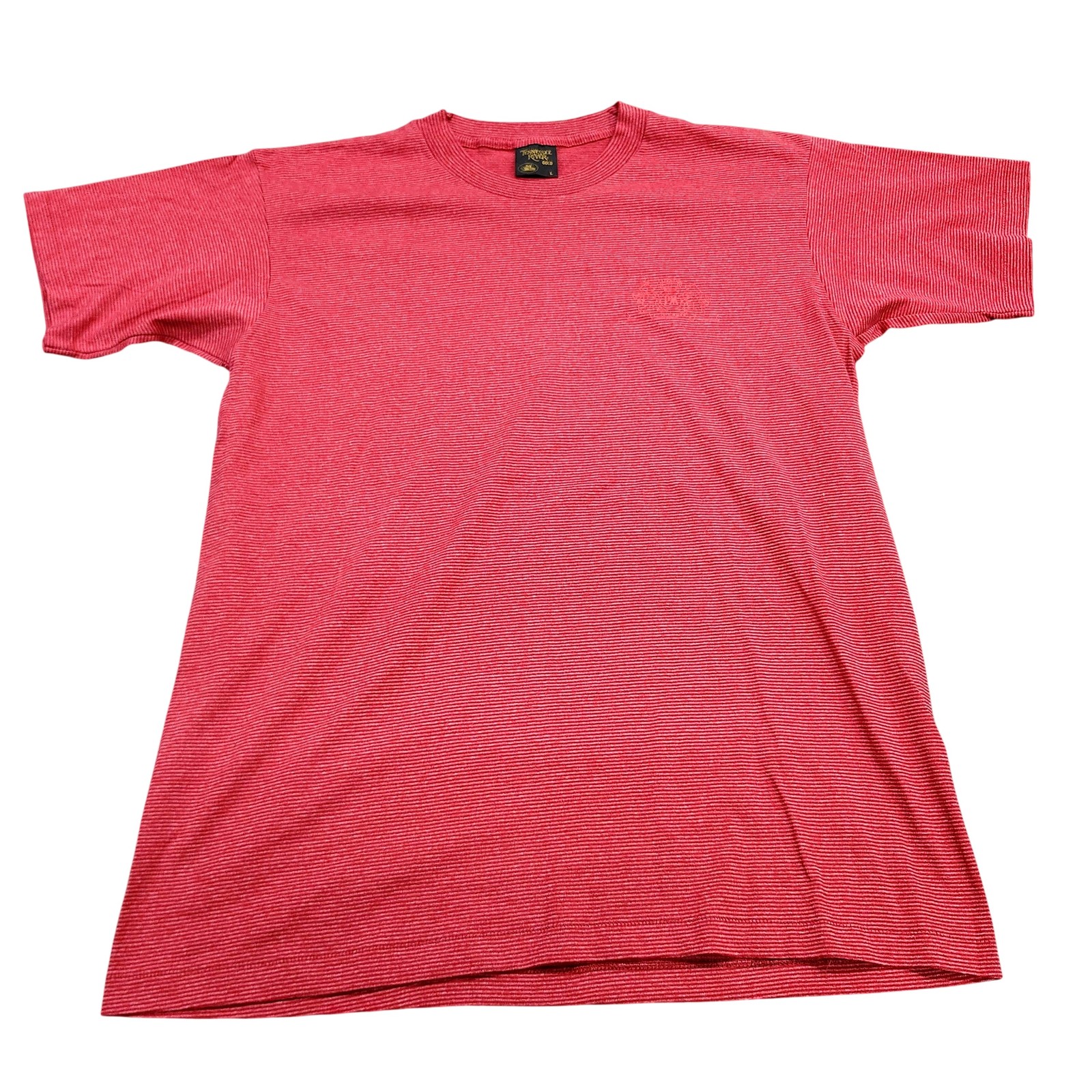 Tennessee River Shirt Mens Large Red Striped Short Sleeve Crew Neck Tee Jersey gallery
