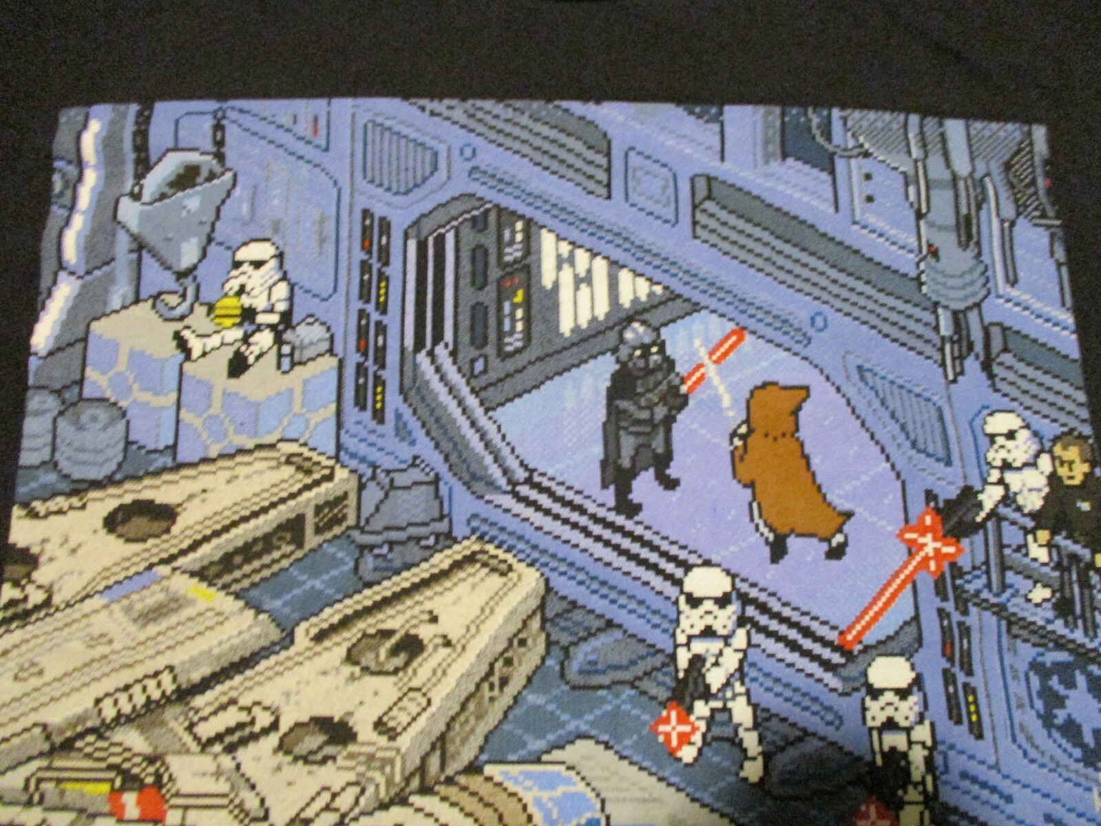 STAR WARS / FIFTH SUN BRAND T-SHIRT- MEDIUM LUKE SKYWALKER DARTH VADER R2D2 C3P0 gallery