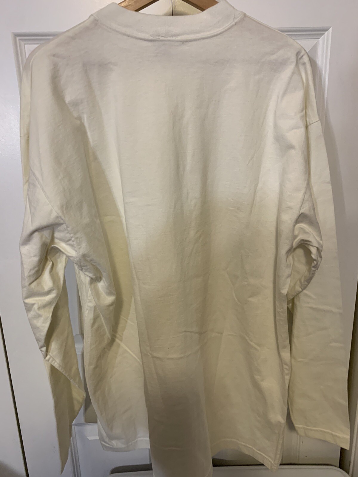 VTG Marithe Francois Girbaud Mens Sz XL One Size Fits Long Sleeve T Shirt Cream gallery