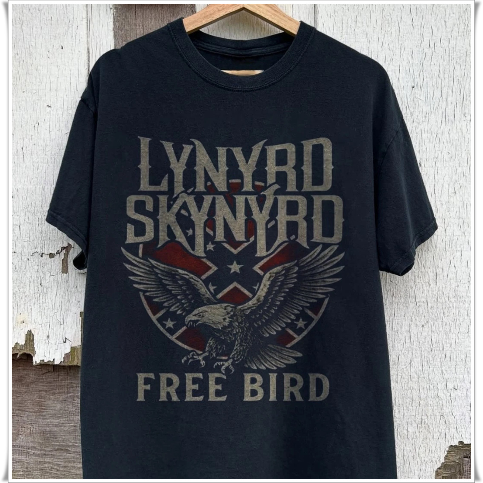 Hot! Lynyrd Skynyrd Free Bird T-shirt, Unisex Black Cotton T-shirt, Size S-5XL