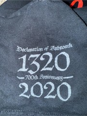 Scottland rising 700 Black Graphic Tee with Red and Blue 700 Design