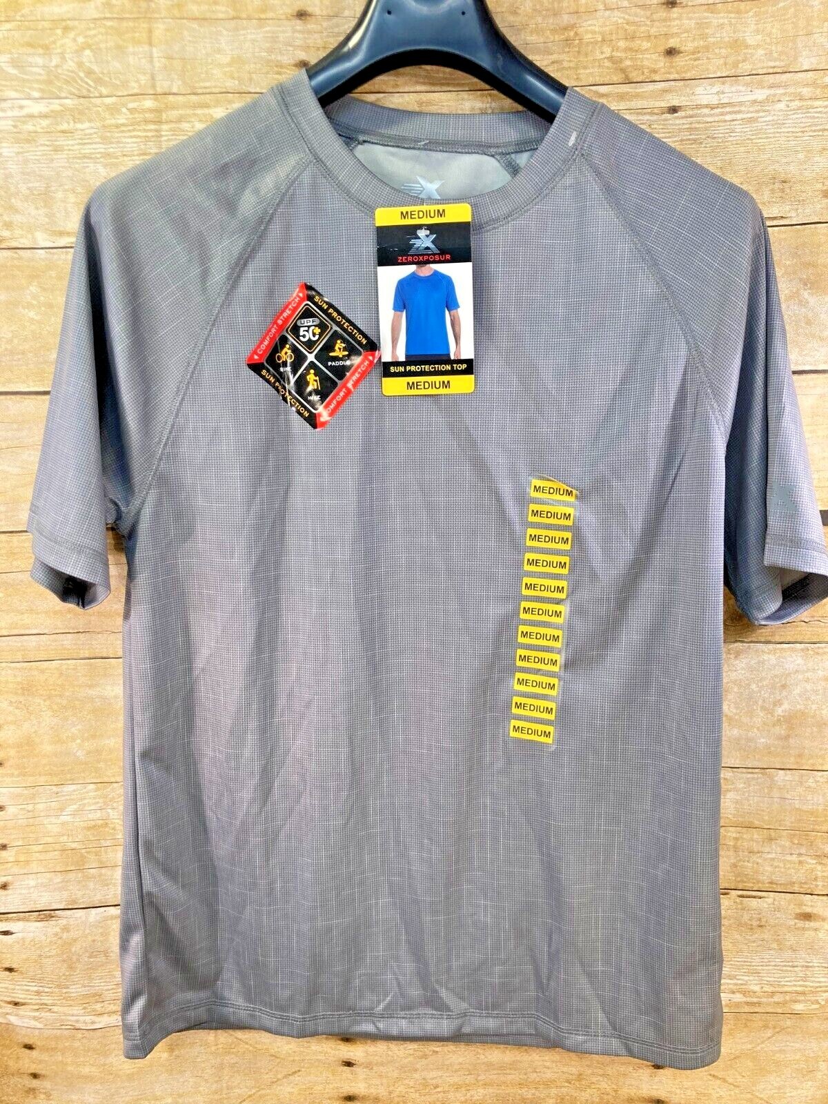 ZeroXposur Stretch SS UPF 50+ Performance Tee T-Shirt Gray Men’s M ⭐️NWT⭐️ $48
