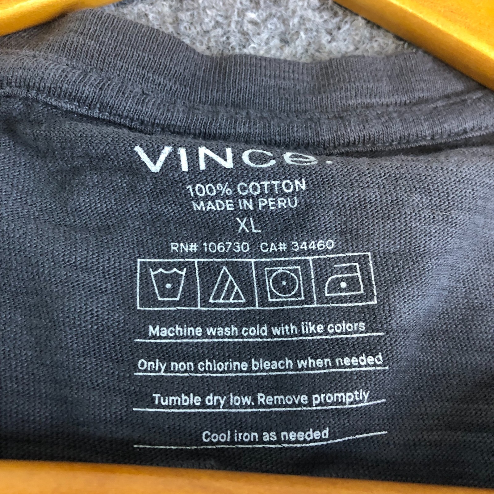 Vince Henly Shirt Mens Extra Large Gray 100% Cotton Short Sleeve Soft Casual gallery