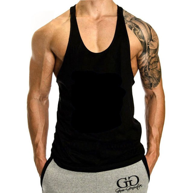 Men's Sports Vest Muscle Training Trend Sleeveless T-shirt Cotton Fitness Vest gallery