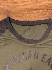 Men’s 2 Tone Olive And Gray American Eagle Short Sleeve t-shirt