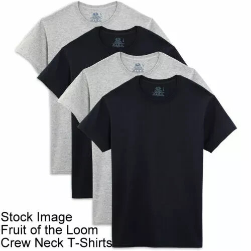 Fruit of the loom Crew T-Shirt 4-Pack Black and Grey gallery