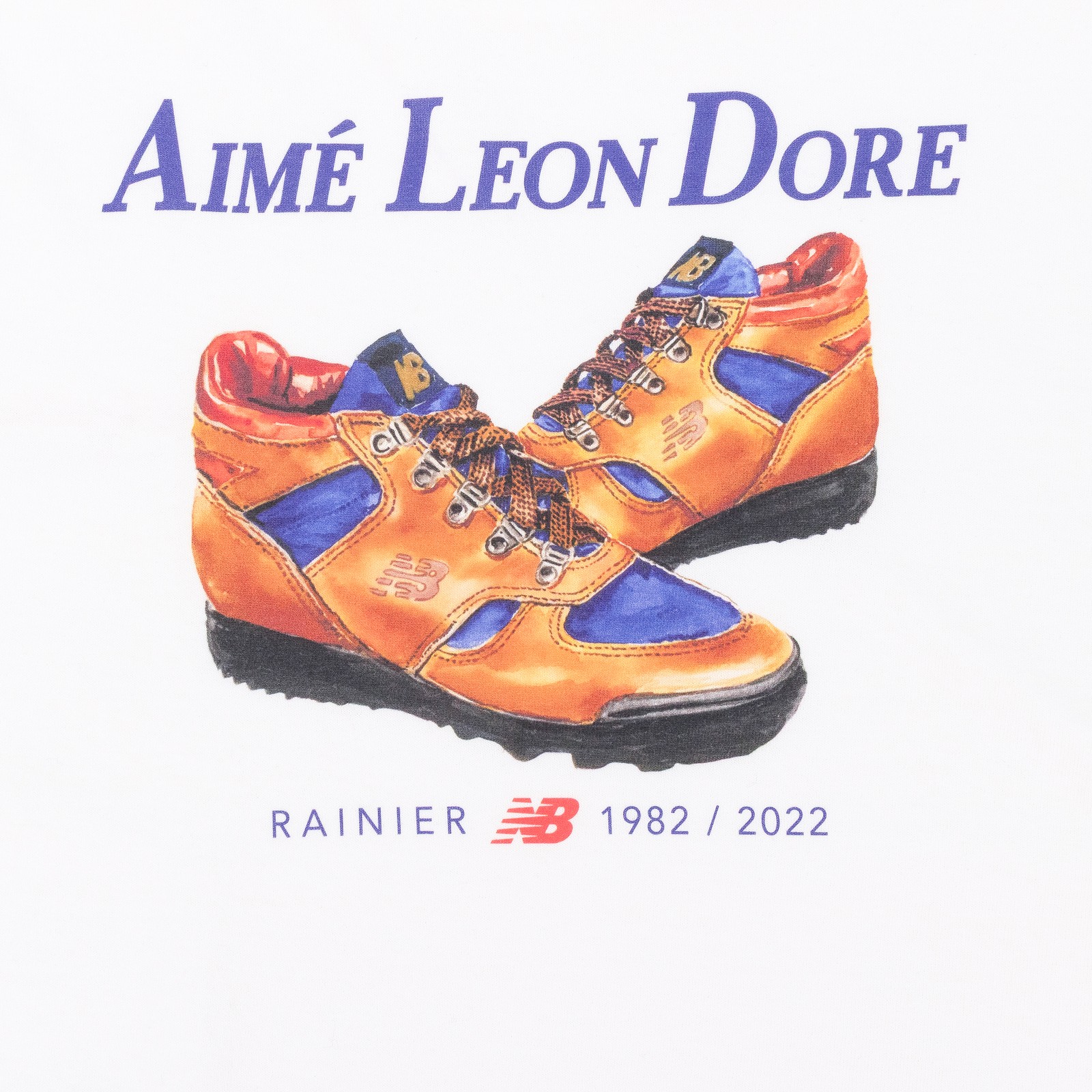 NWT AIME LEON DORE WHITE NEW BALANCE RAINIER '82 T-SHIRT SIZE S $90 gallery