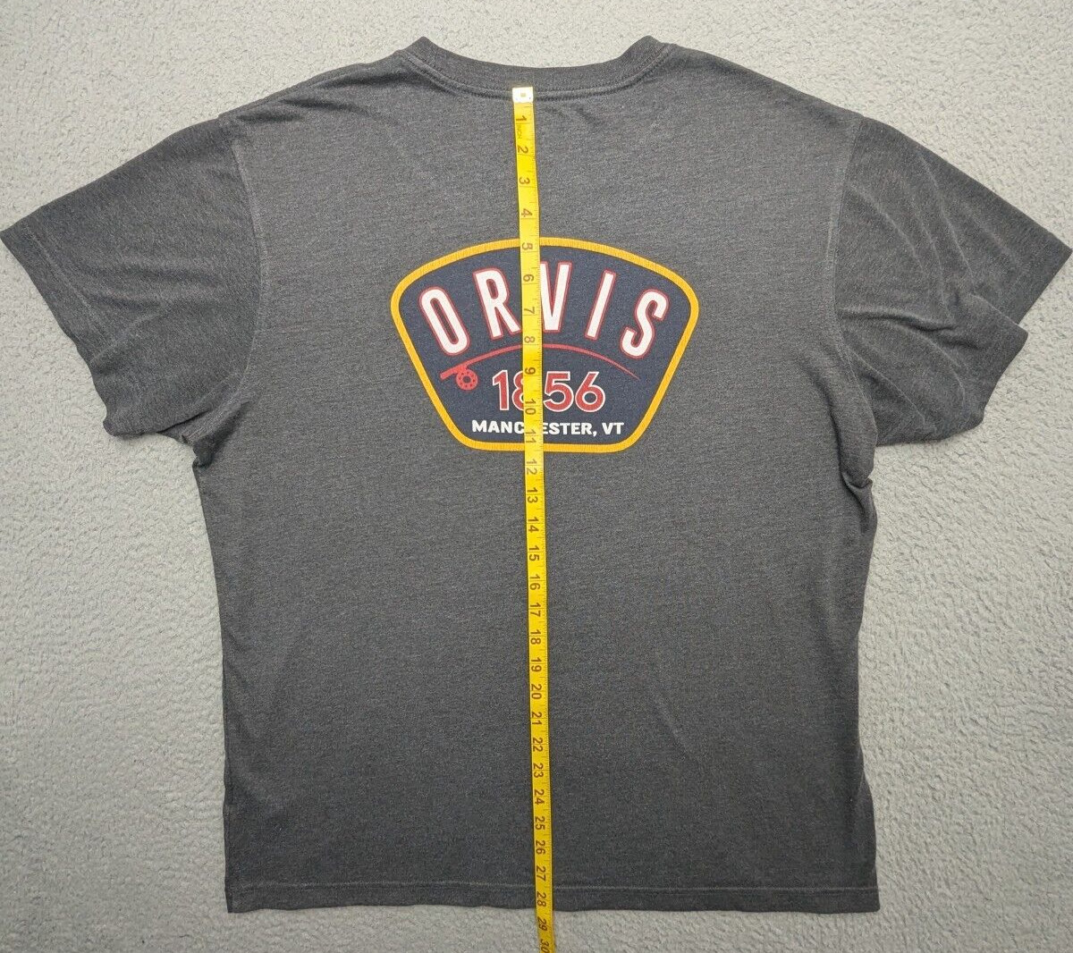 Orvis T-Shirt Mens Large Gray SS Vermont Logo Classic Collection *flaw* gallery