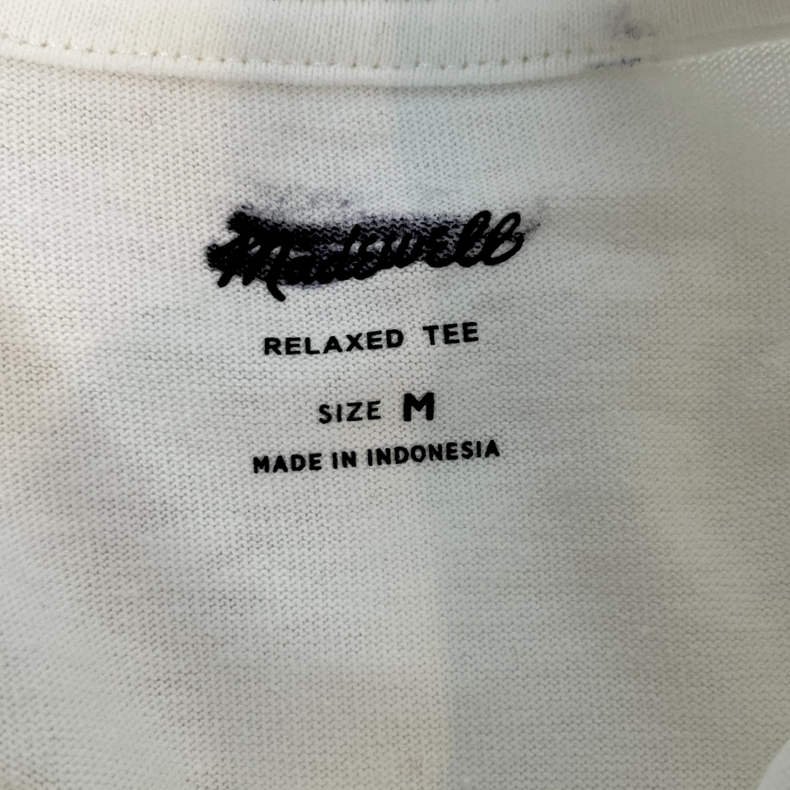 MADEWELL NWD Men's 100% Cotton Soft White Crewneck Relaxed Tee MEDIUM NM373 gallery