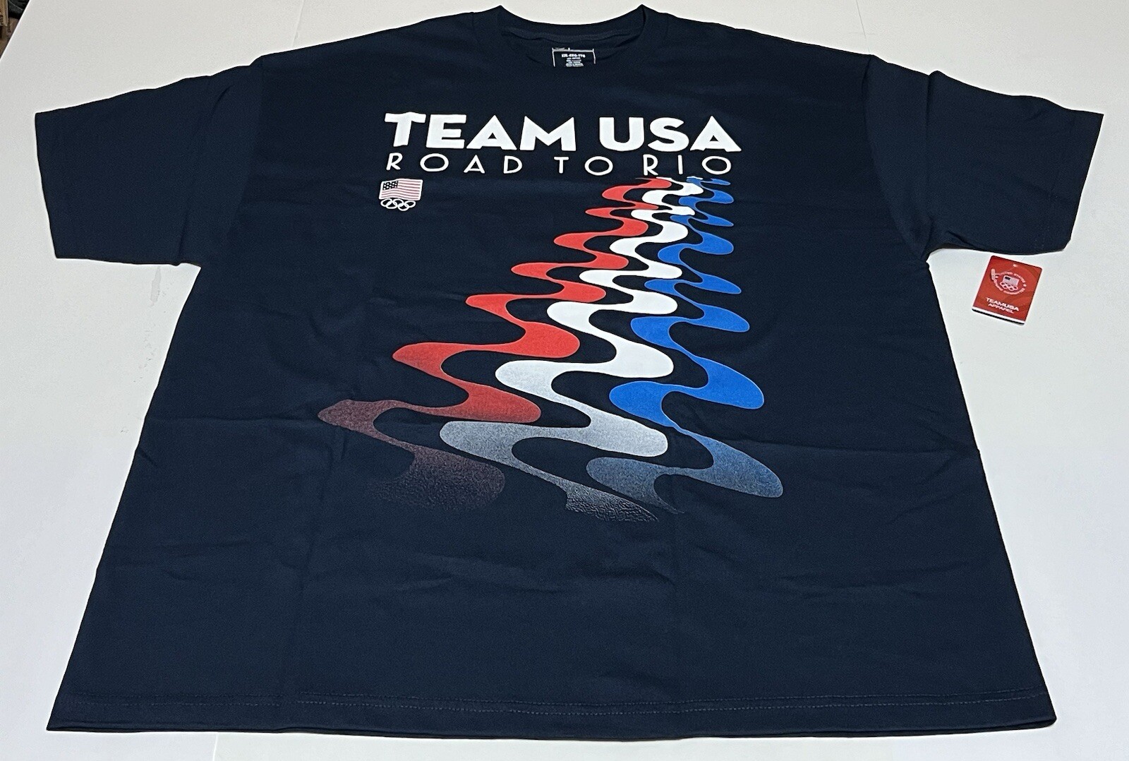 Team USA Road To Rio Olympics T Shirt Navy Blue 2016 Olympic Men’s XXL NWT gallery