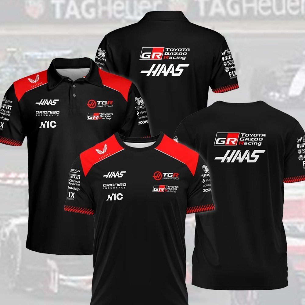 🔥NEW NEW - 2026 Haas F1 Teamwear Polo All Over Print, Fomula 1 Racing Gift gallery