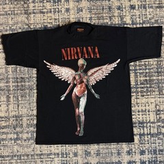 1993 NIRVANAAA IN UTERO BLACK VARIANT Vintage T-shirt Reprint