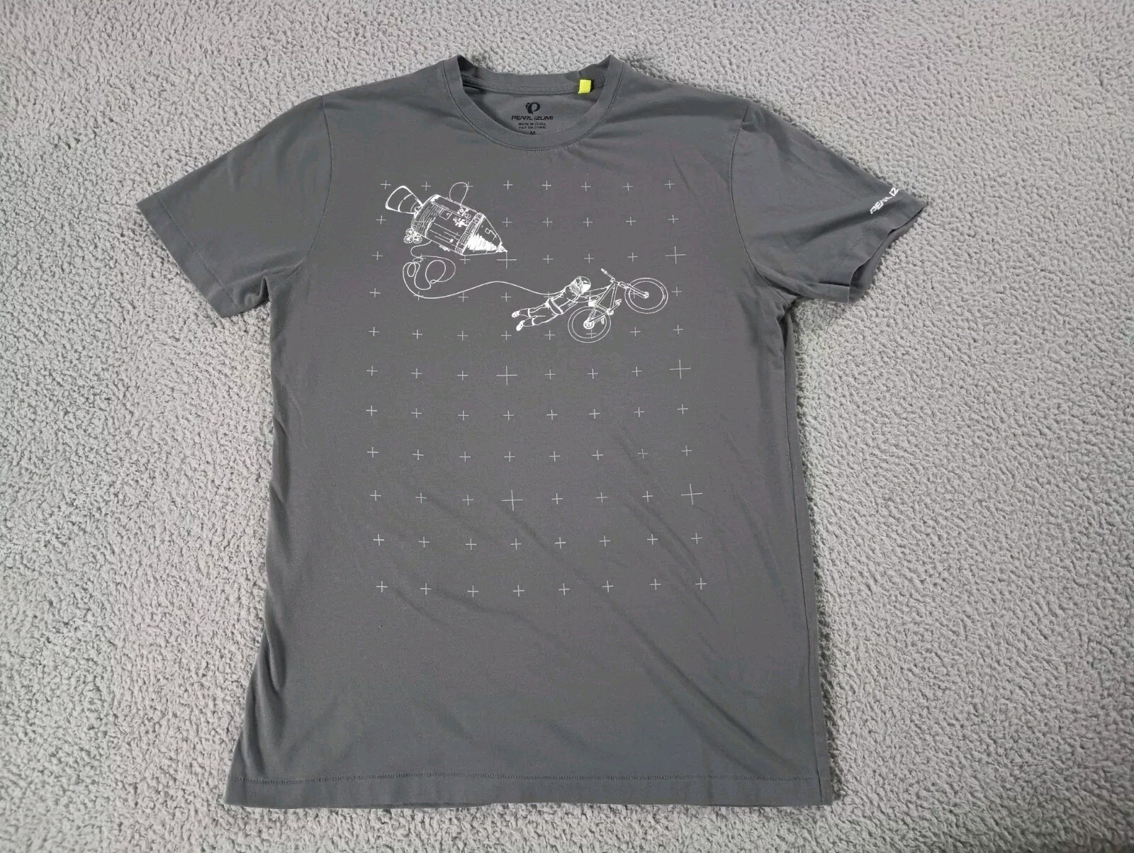 Pearl Izumi Graphic T Shirt adult Medium Gray bicycle astronaut