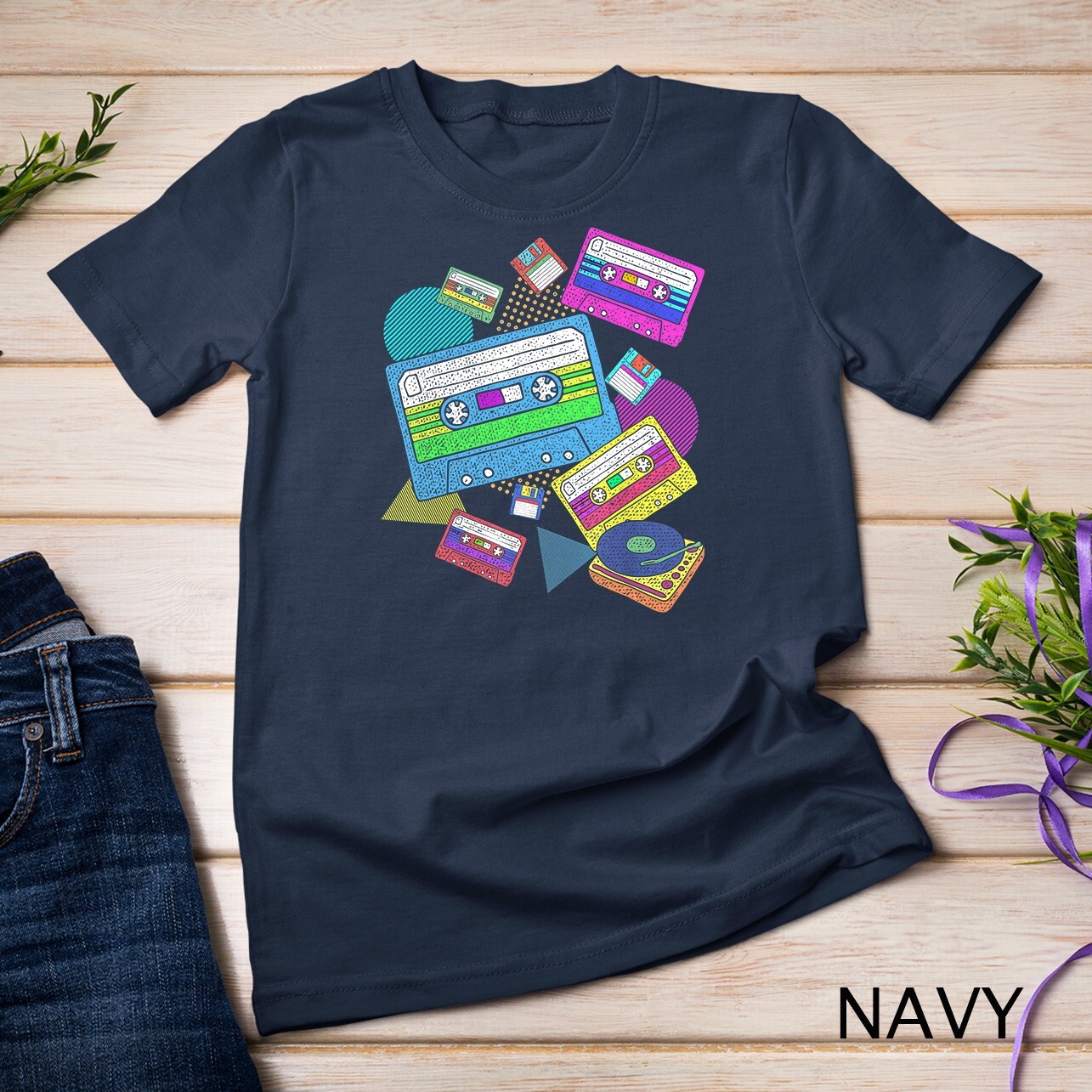 Eighties Theme Party Retro 80s Music Cassette 80s T-Shirt Unisex T-shirt gallery